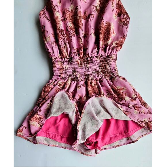 Line & Dot Bloom Romper Skirt, Built in shorts, Cinched waist, Retail $125 - Picture 6 of 11